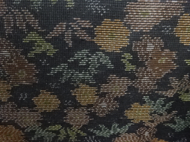  梅笹模様織出し本場泥大島紬着物